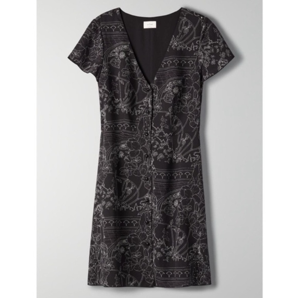 Wilfred Aritzia black pattern mini dress - Naziere